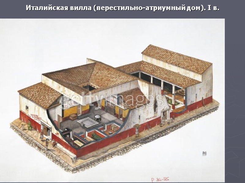 Италийская вилла (перестильно-атриумный дом). I в.